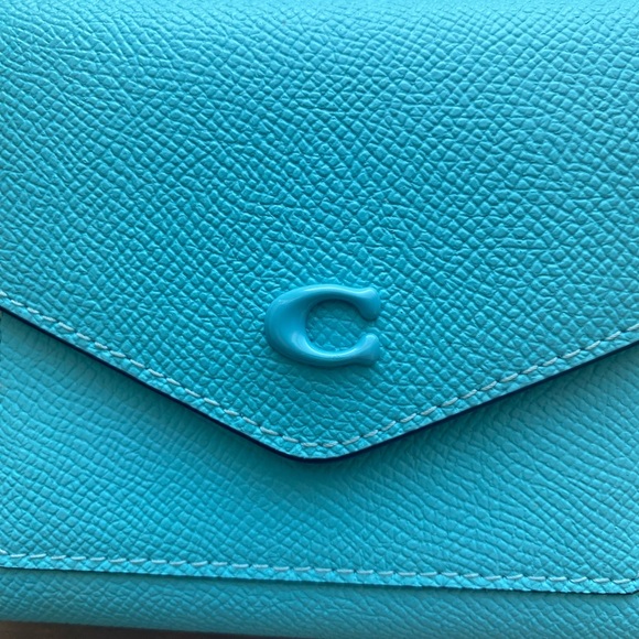 Coach Faded Blue Leather Small WYN Wallet - Picture 4 of 4